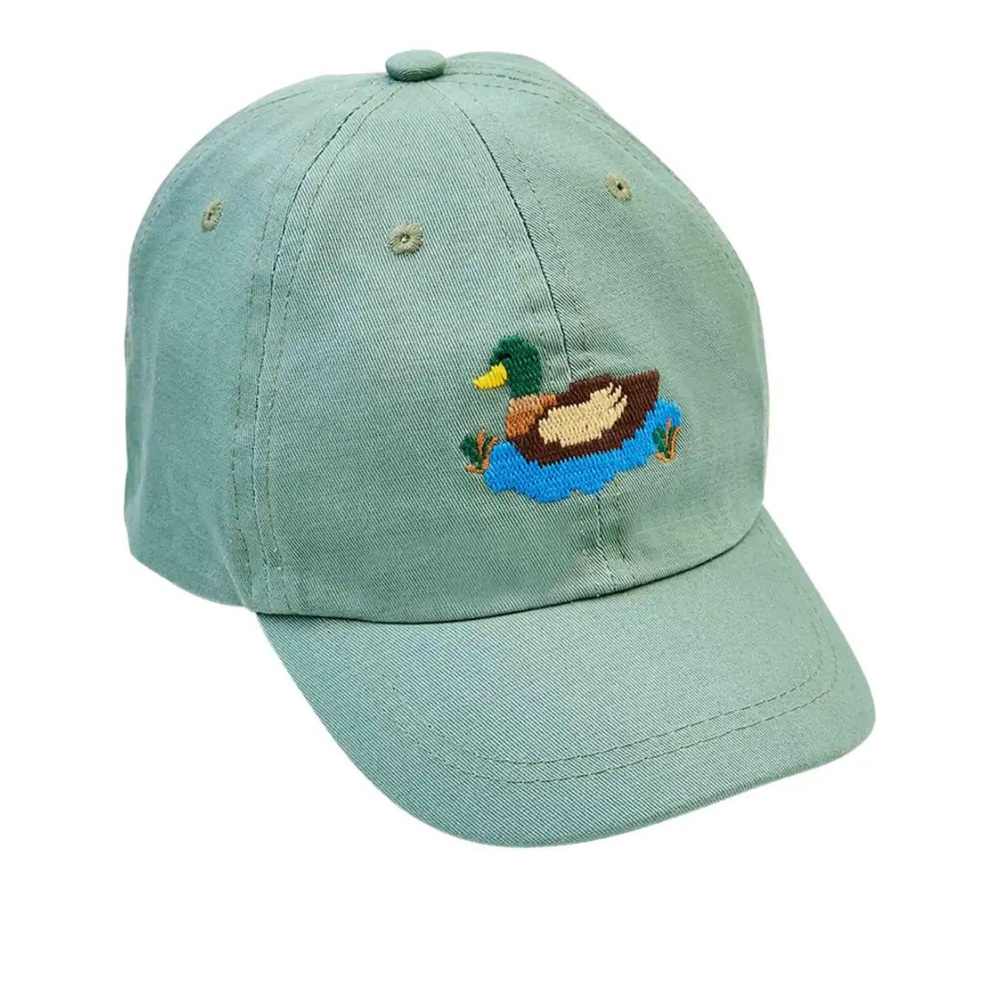Mud Pie Sage Cap with Duck embroidered  Design